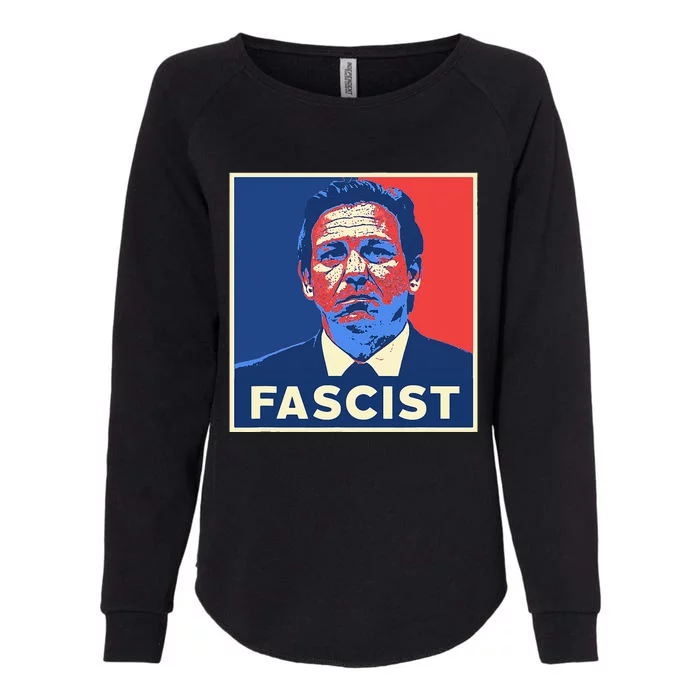 Ron Desantis Fascist Portrait Bad Florida Governor Womens California Wash Sweatshirt