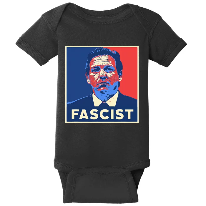 Ron Desantis Fascist Portrait Bad Florida Governor Baby Bodysuit