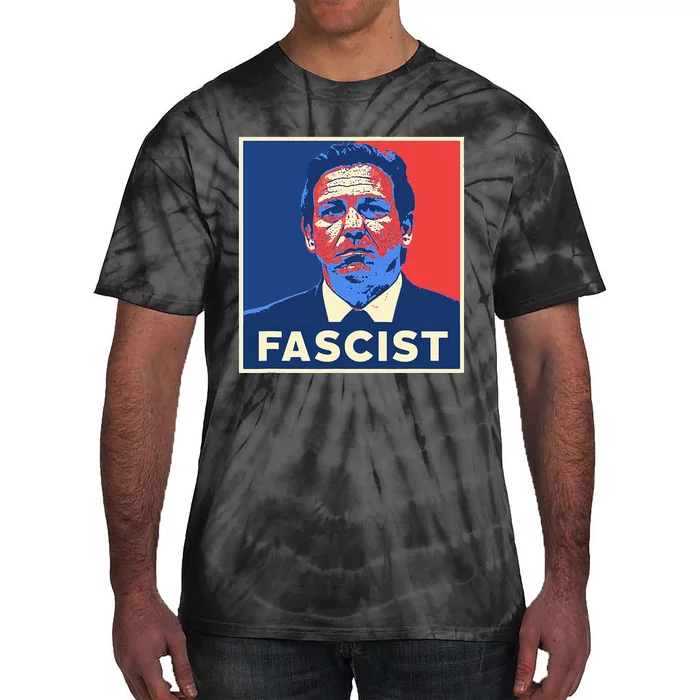 Ron Desantis Fascist Portrait Bad Florida Governor Tie-Dye T-Shirt