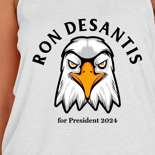 Ron Desantis For President 2024 Women's Knotted Racerback Tank