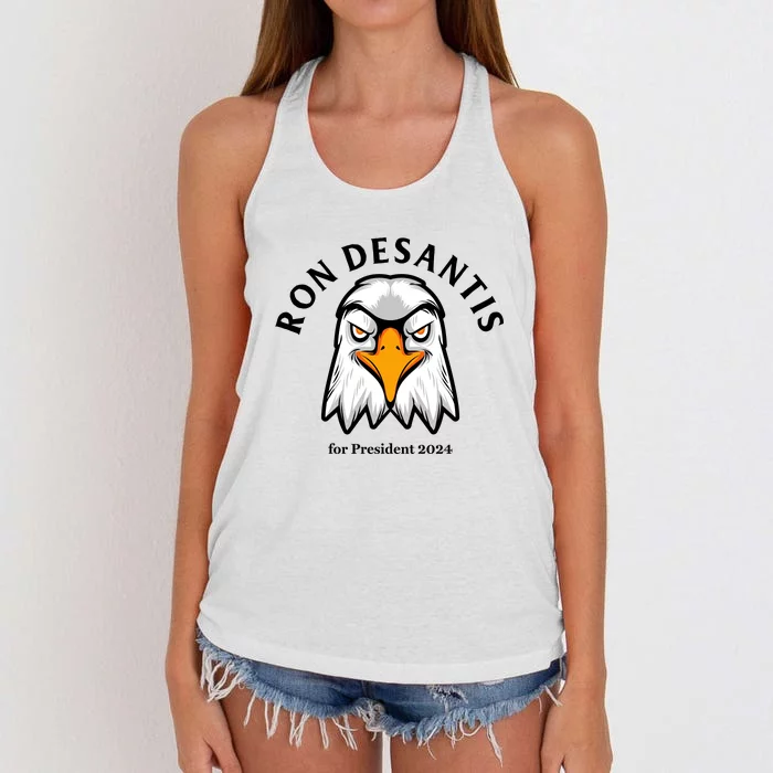 Ron Desantis For President 2024 Women's Knotted Racerback Tank