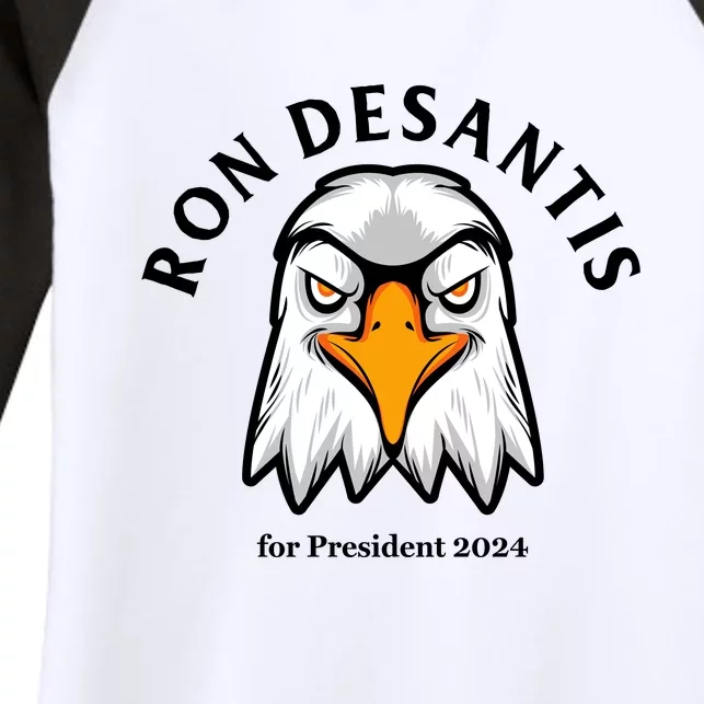 Ron Desantis For President 2024 Women's Tri-Blend 3/4-Sleeve Raglan Shirt