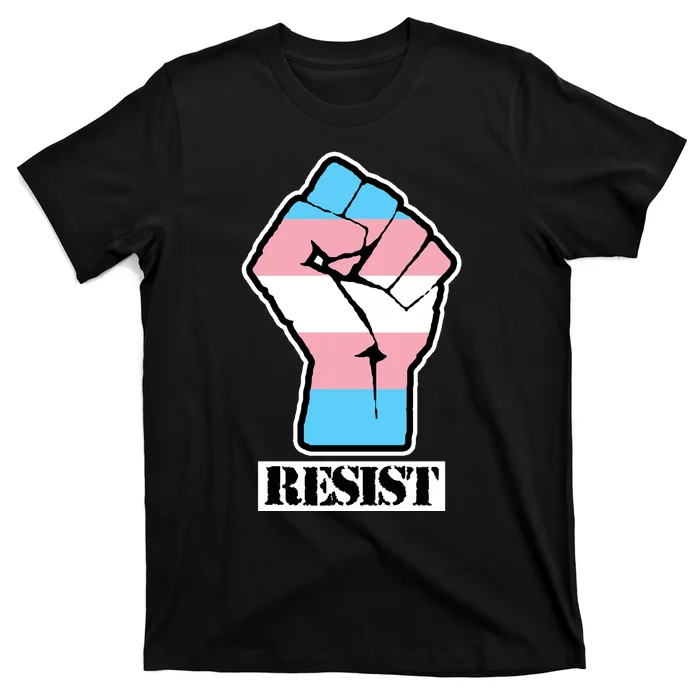 Resist Demigirl Fist Flag T-Shirt