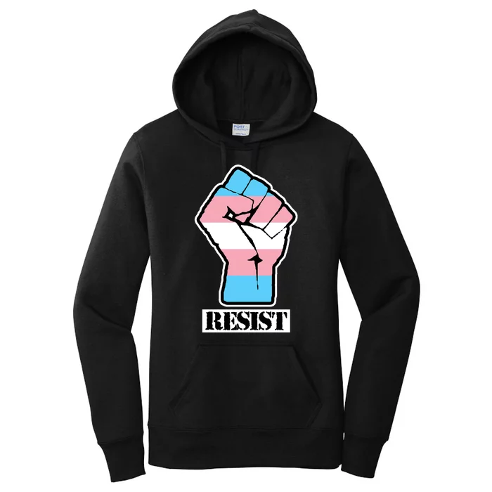 Resist Demigirl Fist Flag Women's Pullover Hoodie