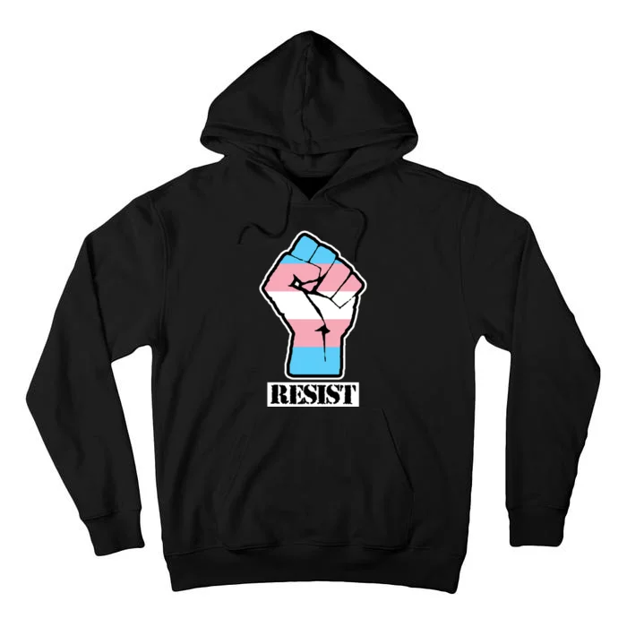 Resist Demigirl Fist Flag Tall Hoodie