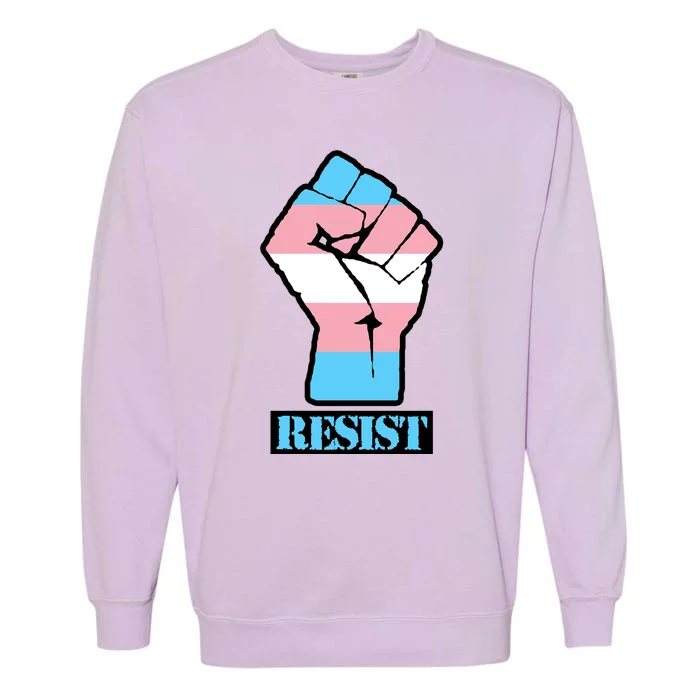 Resist Demigirl Fist Flag Garment-Dyed Sweatshirt