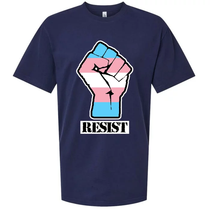 Resist Demigirl Fist Flag Sueded Cloud Jersey T-Shirt