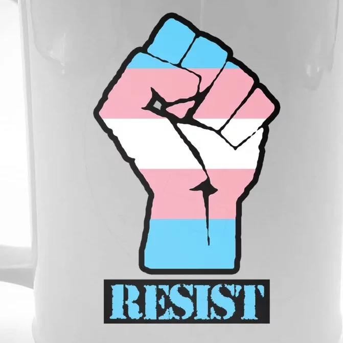 Resist Demigirl Fist Flag Front & Back Beer Stein