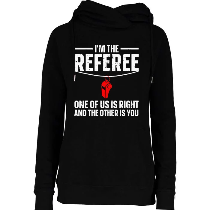 Referee Design For Sports Ref Gag Referee Womens Funnel Neck Pullover Hood