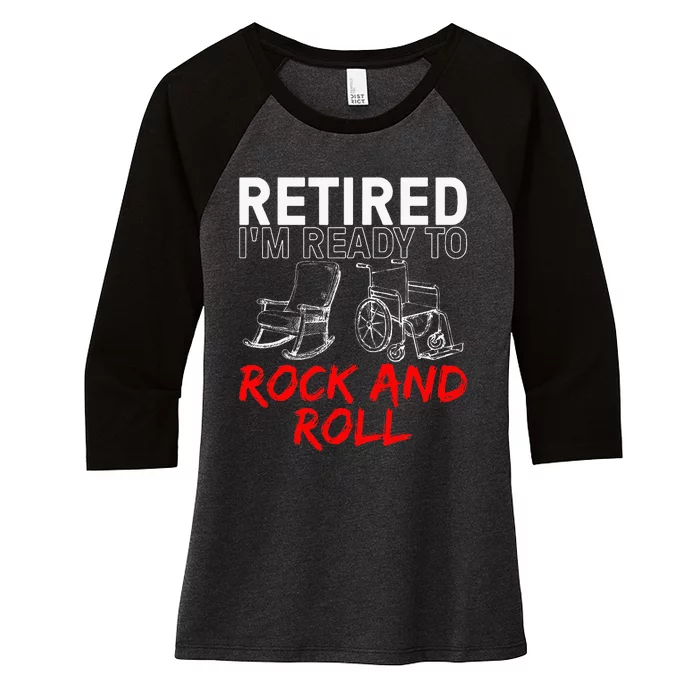 Retirement Design For Retired Women Retirement Women's Tri-Blend 3/4-Sleeve Raglan Shirt