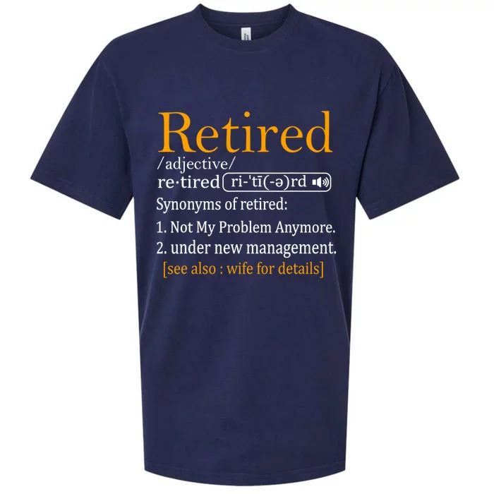 Retired Definition Funny Dad Retirement Party Sueded Cloud Jersey T-Shirt