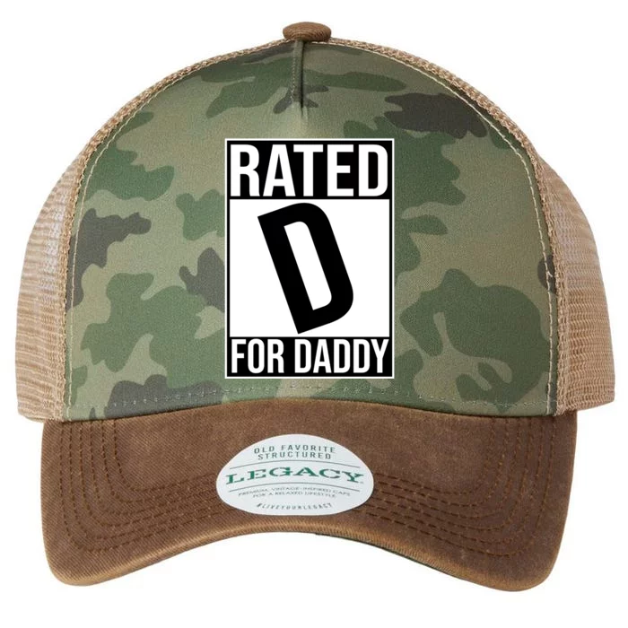 Rated D For Daddy Funny Gift For Dad Legacy Tie Dye Trucker Hat