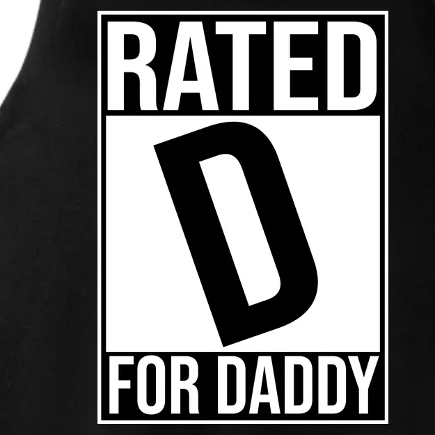 Rated D For Daddy Funny Gift For Dad Ladies Tri-Blend Wicking Tank