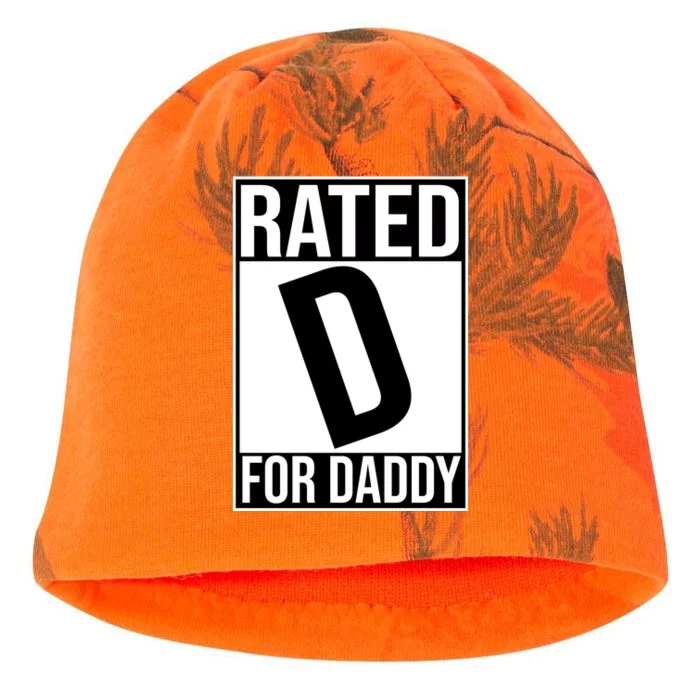 Rated D For Daddy Funny Gift For Dad Kati - Camo Knit Beanie