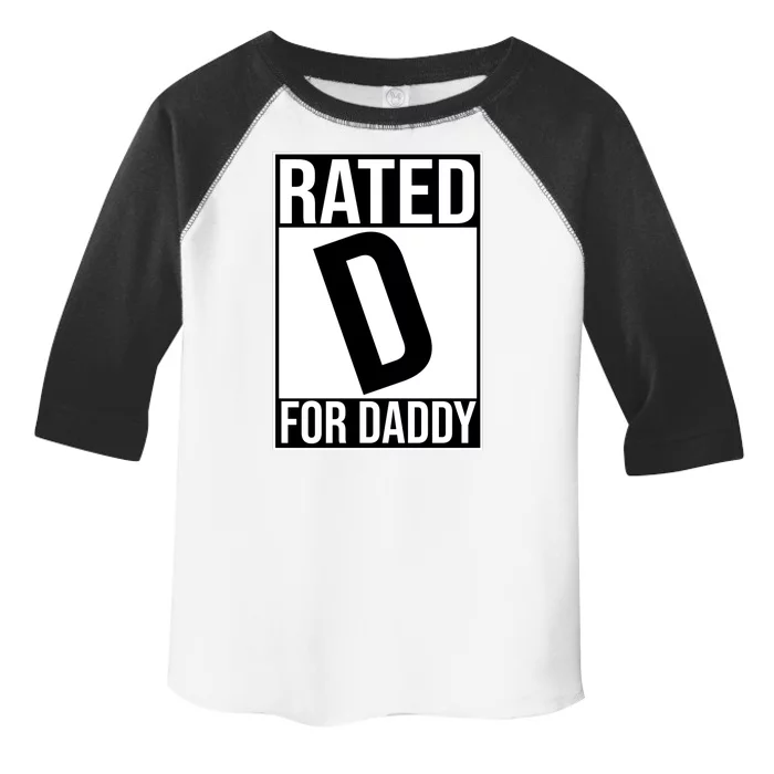 Rated D For Daddy Funny Gift For Dad Toddler Fine Jersey T-Shirt