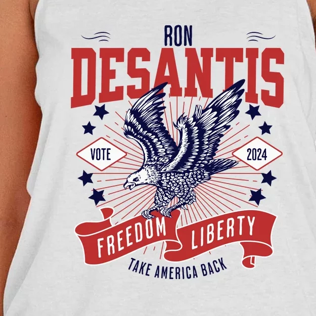 Ron Desantis For President 2024 Women's Knotted Racerback Tank