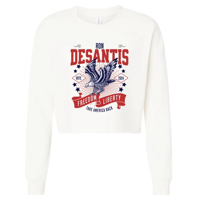 Ron Desantis For President 2024 Cropped Pullover Crew