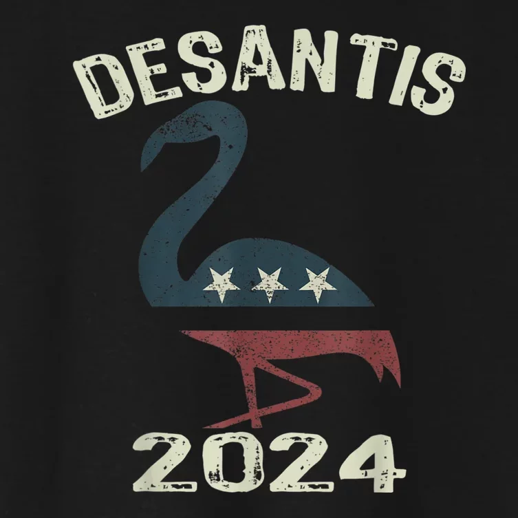 Ron DeSantis For President 2024 Flamingo DeSantis 2024 Women's Crop Top Tee