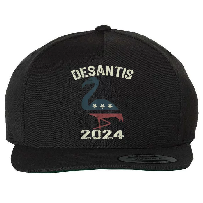 Ron DeSantis For President 2024 Flamingo DeSantis 2024 Wool Snapback Cap