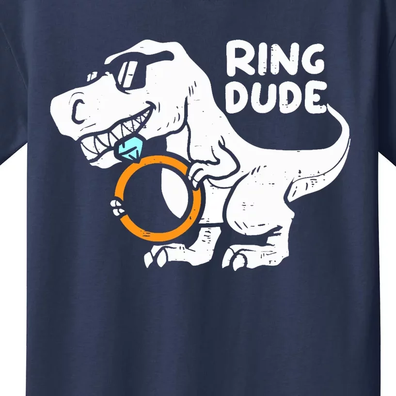 Ring Dude Funny T-Rex Dinosaur Ring Wedding Kids T-Shirt