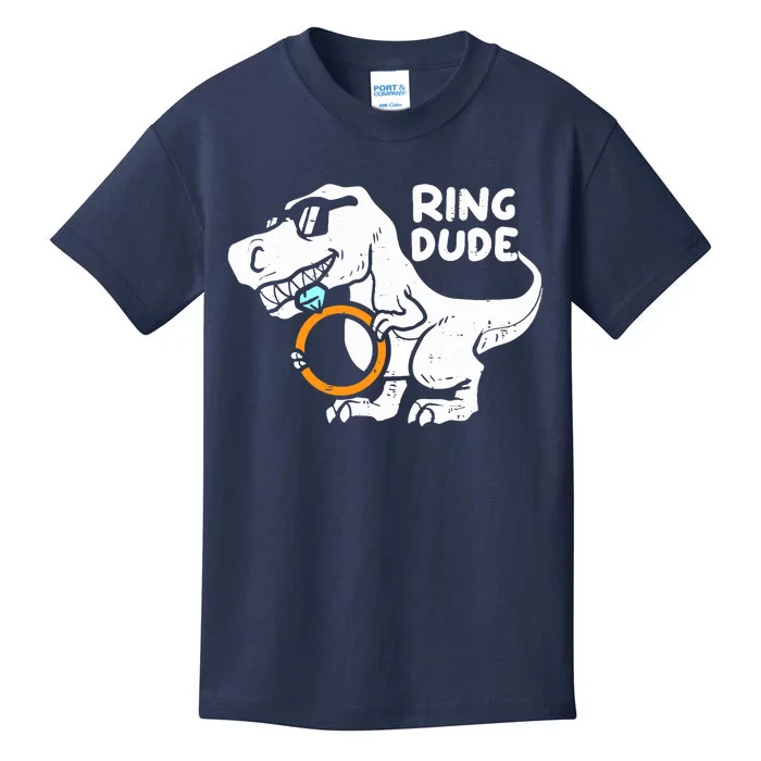 Ring Dude Funny T-Rex Dinosaur Ring Wedding Kids T-Shirt