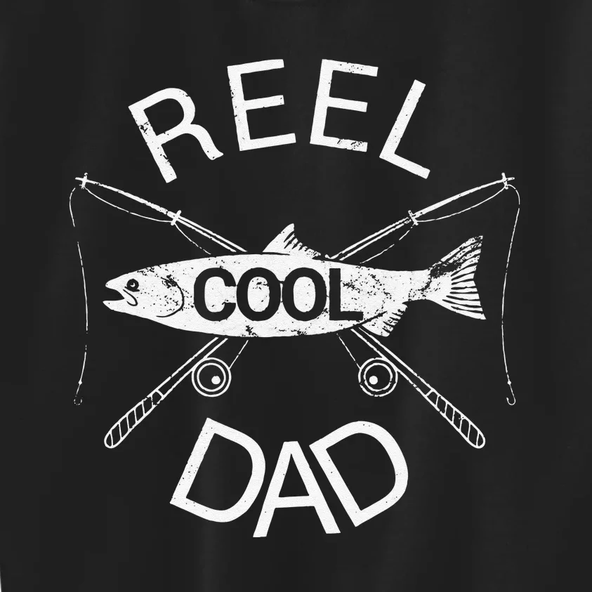 Reel Dad Fishing Daddy Dad Joke Cool Funny Kids Sweatshirt