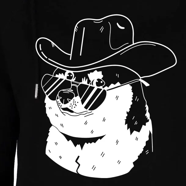 Rodeo Doge Funny Dogecoin Womens Funnel Neck Pullover Hood