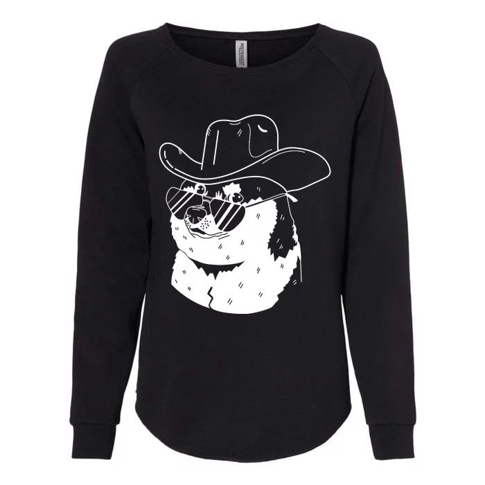 Rodeo Doge Funny Dogecoin Womens California Wash Sweatshirt