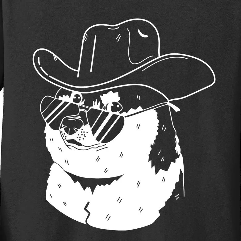 Rodeo Doge Funny Dogecoin Kids Long Sleeve Shirt