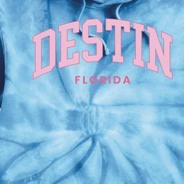 Retro Destin Florida Preppy Throwback Design Tie Dye Hoodie