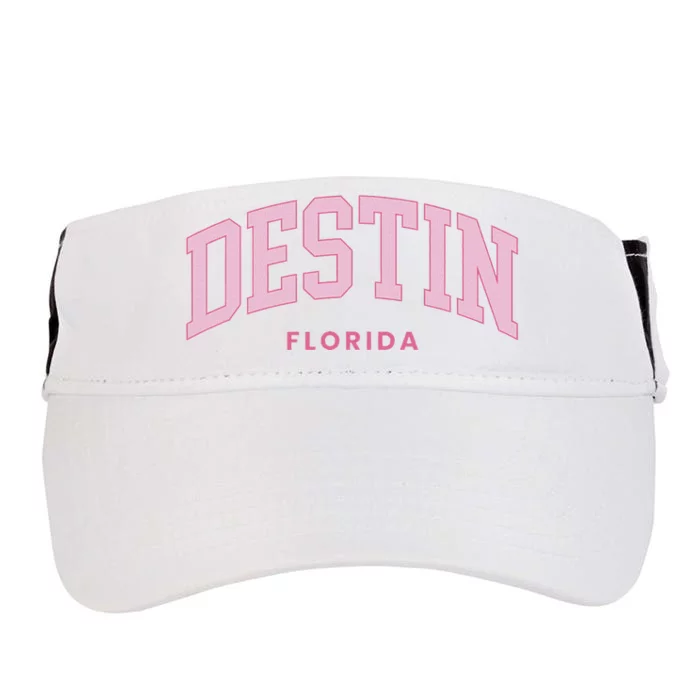 Retro Destin Florida Preppy Throwback Design Adult Drive Performance Visor