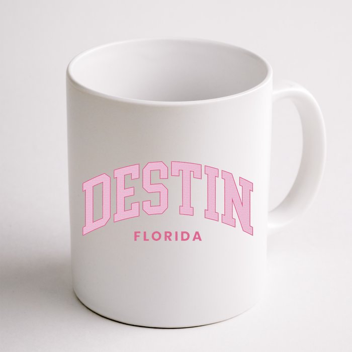 Retro Destin Florida Preppy Throwback Design Front & Back Coffee Mug