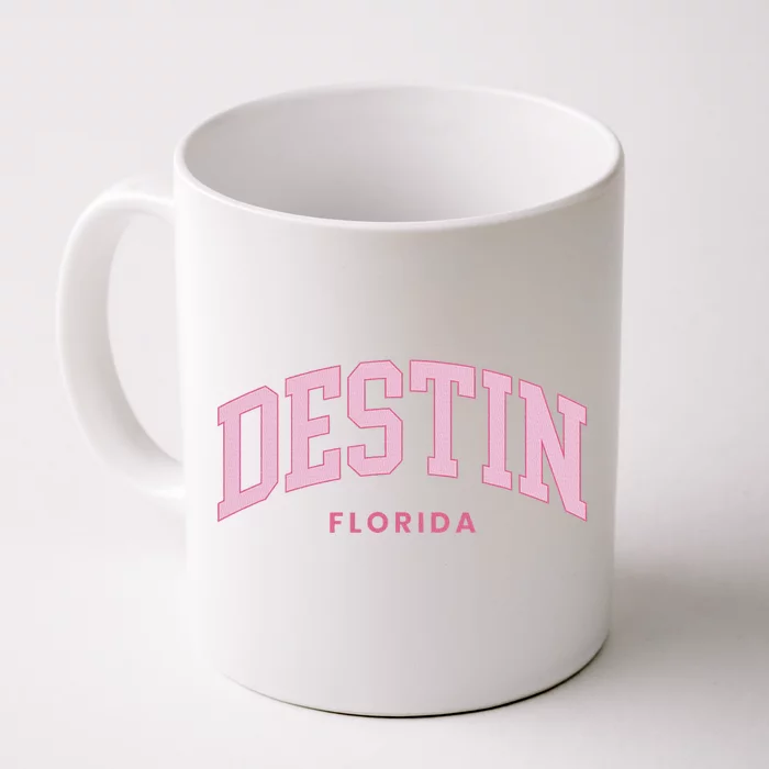 Retro Destin Florida Preppy Throwback Design Front & Back Coffee Mug