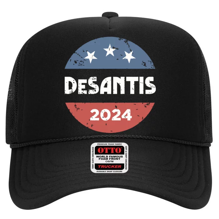 Ron DeSantis For President 2024 Campaign High Crown Mesh Trucker Hat