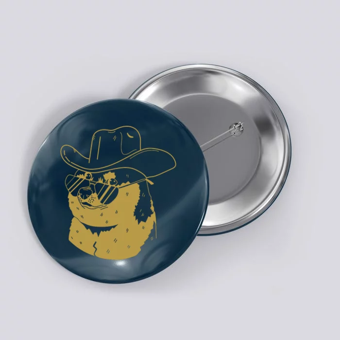 Rodeo Doge Funny Dogecoin Button