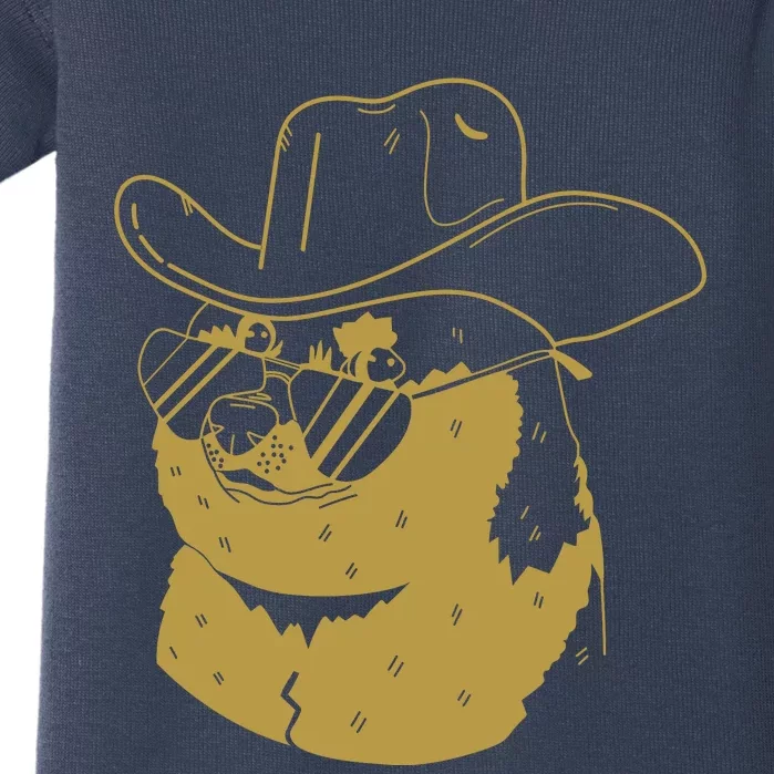 Rodeo Doge Funny Dogecoin Baby Bodysuit