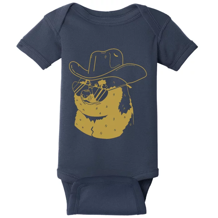 Rodeo Doge Funny Dogecoin Baby Bodysuit