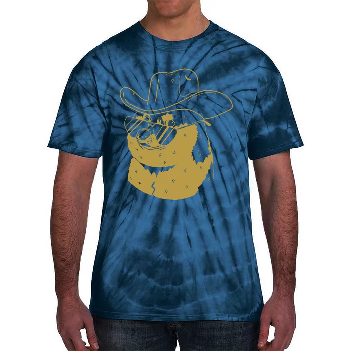 Rodeo Doge Funny Dogecoin Tie-Dye T-Shirt