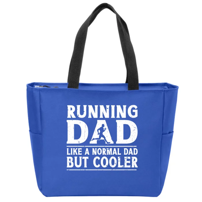 Running Dad Funny Marathon Runner FatherS Day Gift Zip Tote Bag