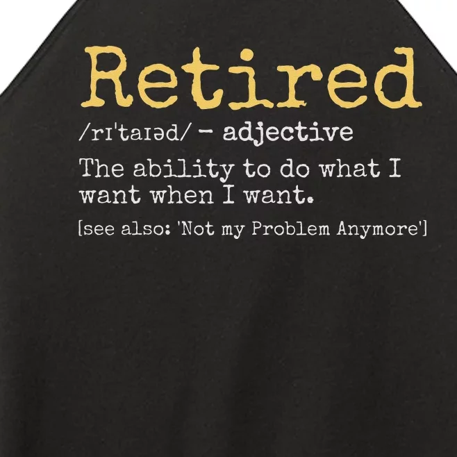 Retired Definition Funny Retirement Gag Women’s Perfect Tri Rocker Tank