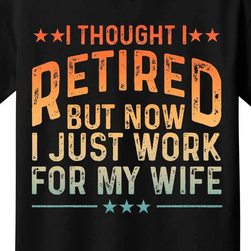 Retired Design For Retired Retirement Kids T-Shirt