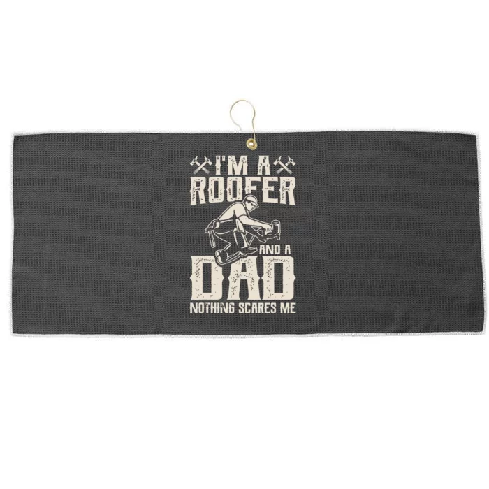 Roofer Dad Funny Roofing Novelty Large Microfiber Waffle Golf Towel