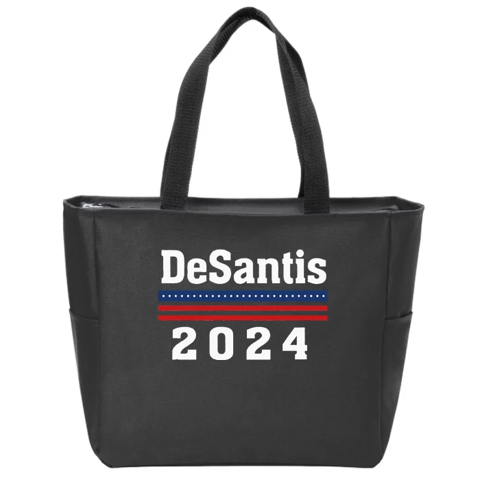 Ron DeSantis for President 2024 Election Proud Republican Zip Tote Bag