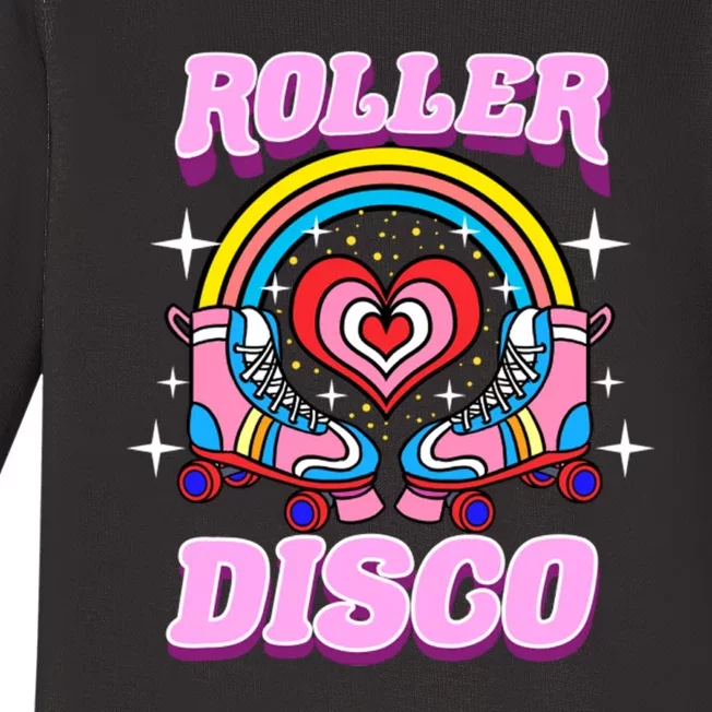 Roller Disco For 70s Party Baby Long Sleeve Bodysuit