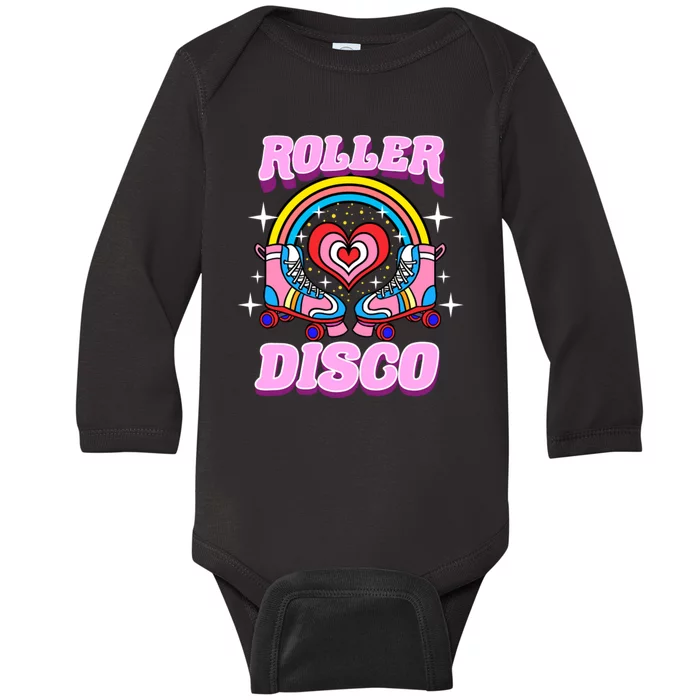 Roller Disco For 70s Party Baby Long Sleeve Bodysuit