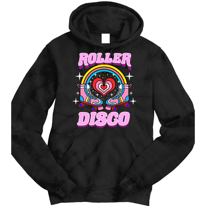 Roller Disco For 70s Party Tie Dye Hoodie