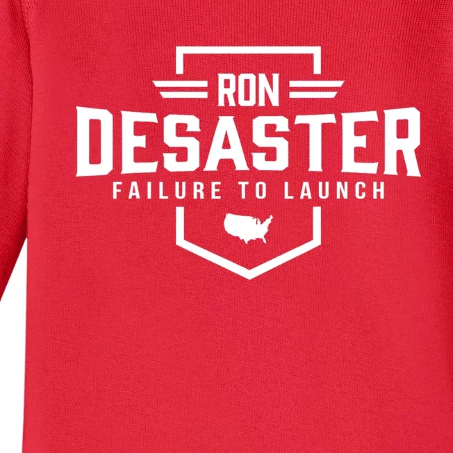 Ron DeSaster Failure To Launch Ron DeSantis For President 2024 Baby Long Sleeve Bodysuit