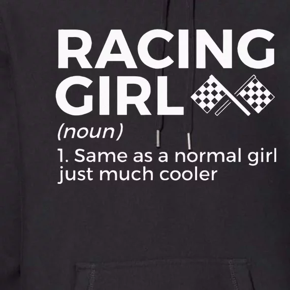 Racing Definition For Racers Race Car Parties Premium Hoodie