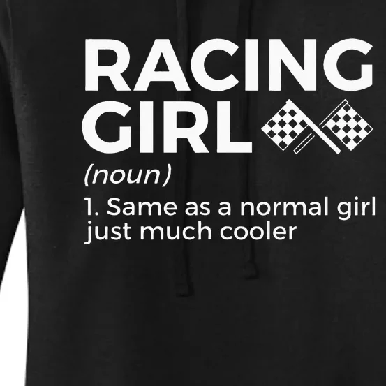 Racing Definition For Racers Race Car Parties Women's Pullover Hoodie