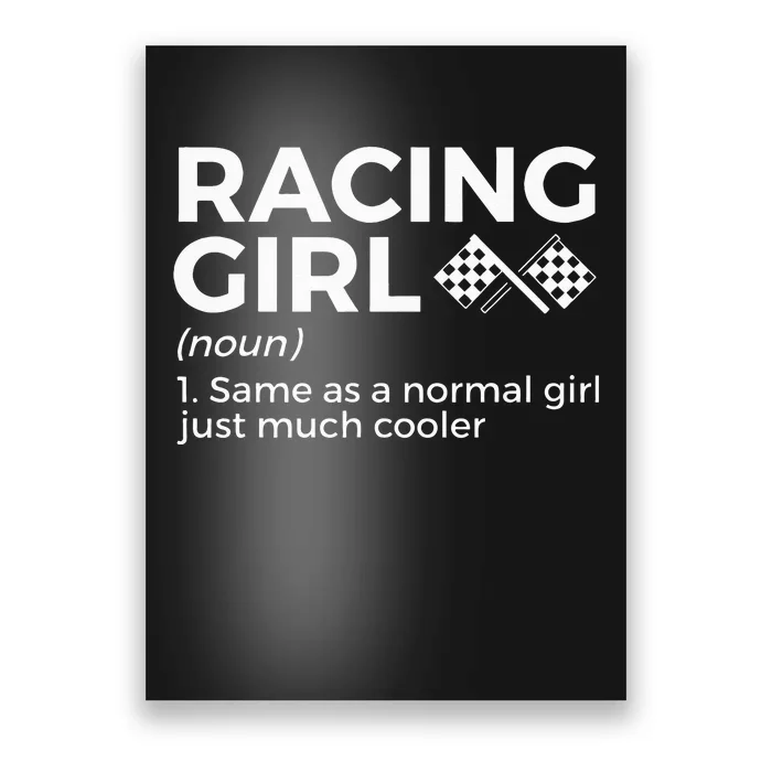 Racing Definition For Racers Race Car Parties Poster